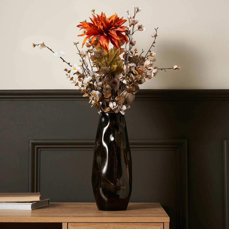 image 1 of BHS Ombre Glass Vase, Smoke Grey | Smoke