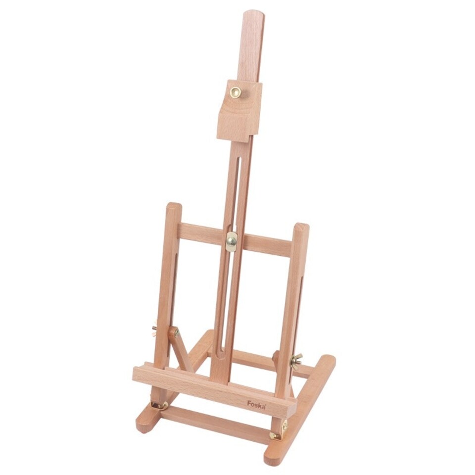 image 1 of Beech Wood Antique Adjustable Painting Stand Display Tripod Easel 20 x 24 x 56cm
