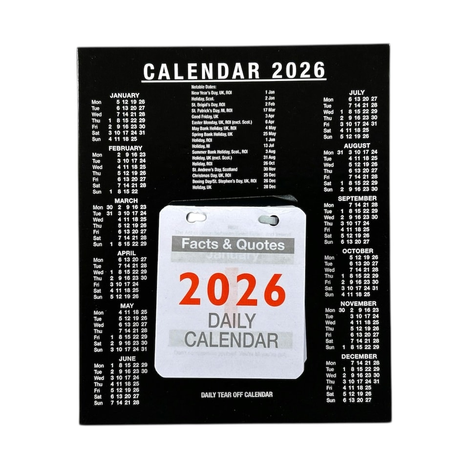 image 1 of Janrax 2026 Daily Tear Off Desk Calendar