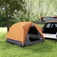 image 8 of Outsunny 3-4 Person Camping Tent, Waterproof Tent Orange | Orange, Grey