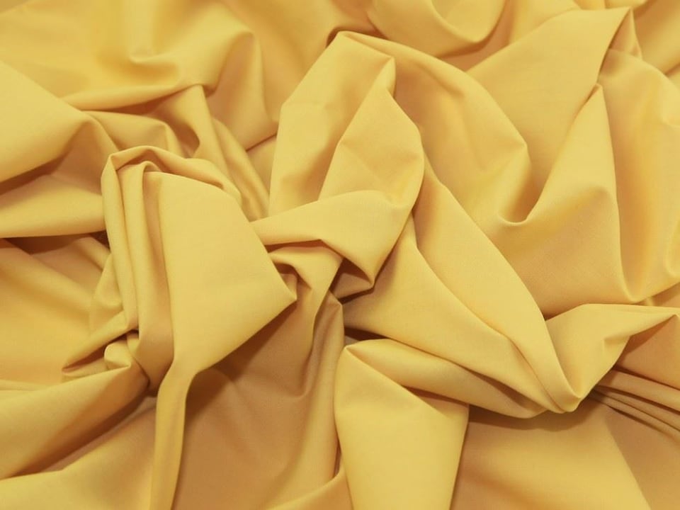 Minerva Core Range Yellow Plain Polycotton Fabric for Dressmaking, 112.5cm / 44" Wide - per metre
