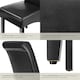 image 5 of Dining Chair - ergonomic seat shape, high backrest, padded, faux leather - Set of 4 Black