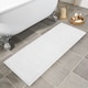 image 1 of OHS Soft Microfibre Non-Slip Absorbent Noodle Bobble Chenille Runner Bath Mat, 45x110cm - White White | 45x110cm