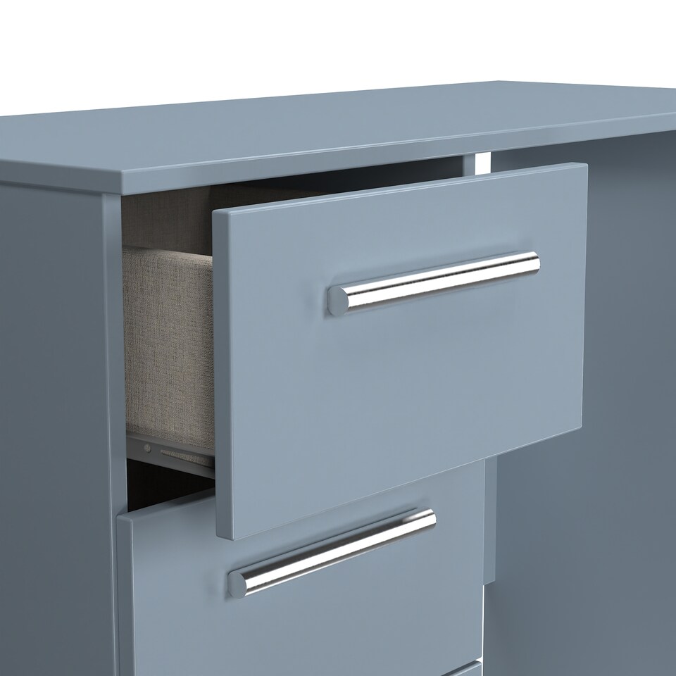 image 1 of Trent 3 Drawer Vanity in Denim Blue (Ready Assembled) | Blue | Denim Blue