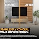 image 7 of NOVECRAFTO Wood Effect Wall Panels – Oak and Grey Board Look – 12 Polystyrene Tiles – 100×16.7cm – Covers 2m² – Lightweight, Easy to Cut & Install Cladding | Brown