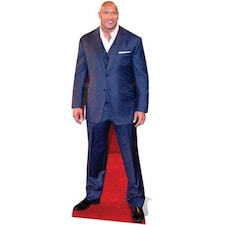 Dwayne The Rock Johnson Blue Suit Lifesize Cardboard Cutout 195cm