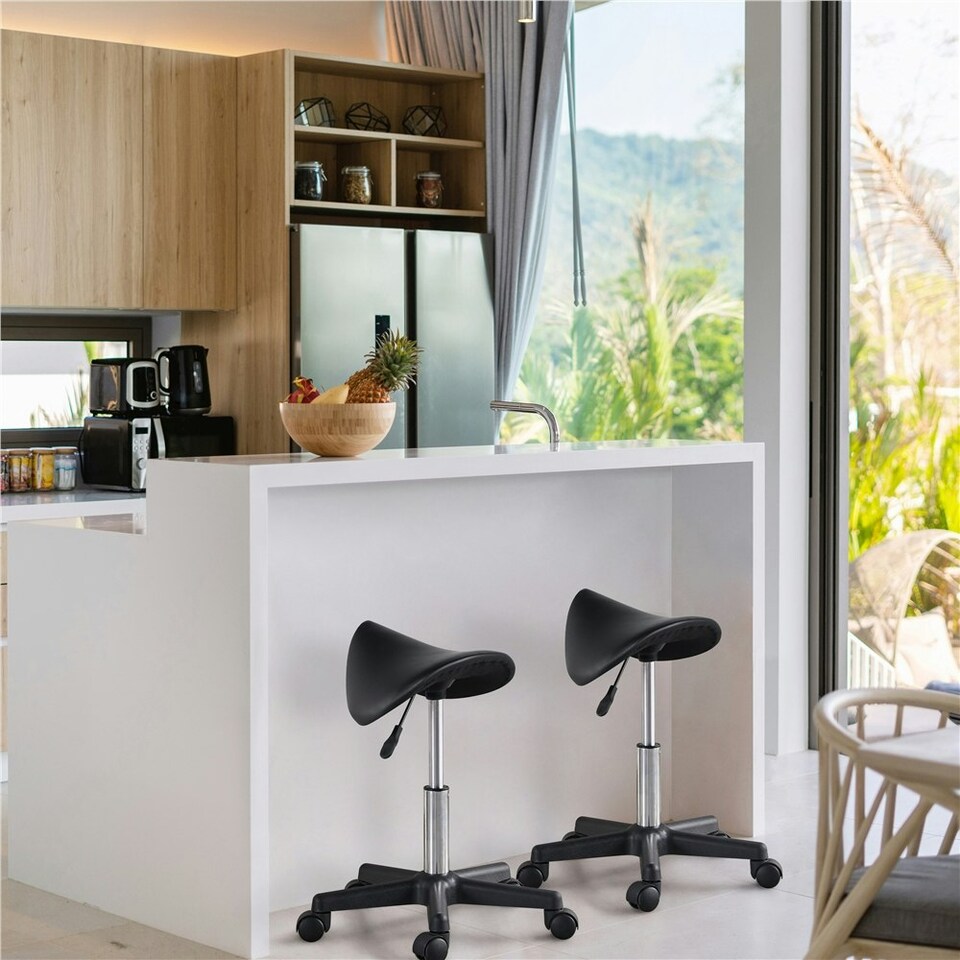 image 1 of Yaheetech Adjustable Salon Chair for Massage Black