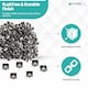 image 4 of 6mm Pyramid Shaped Nail Head Studs Square Metal Leather Rivets - 50pcs