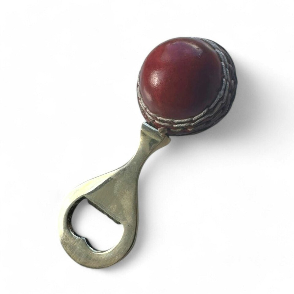 image 1 of CRICKET-GIFTS Mini Cricket Ball Bottle Opener ? Unique Sports-Themed Bottle Opener Crafted from a Mini Cricket Ball