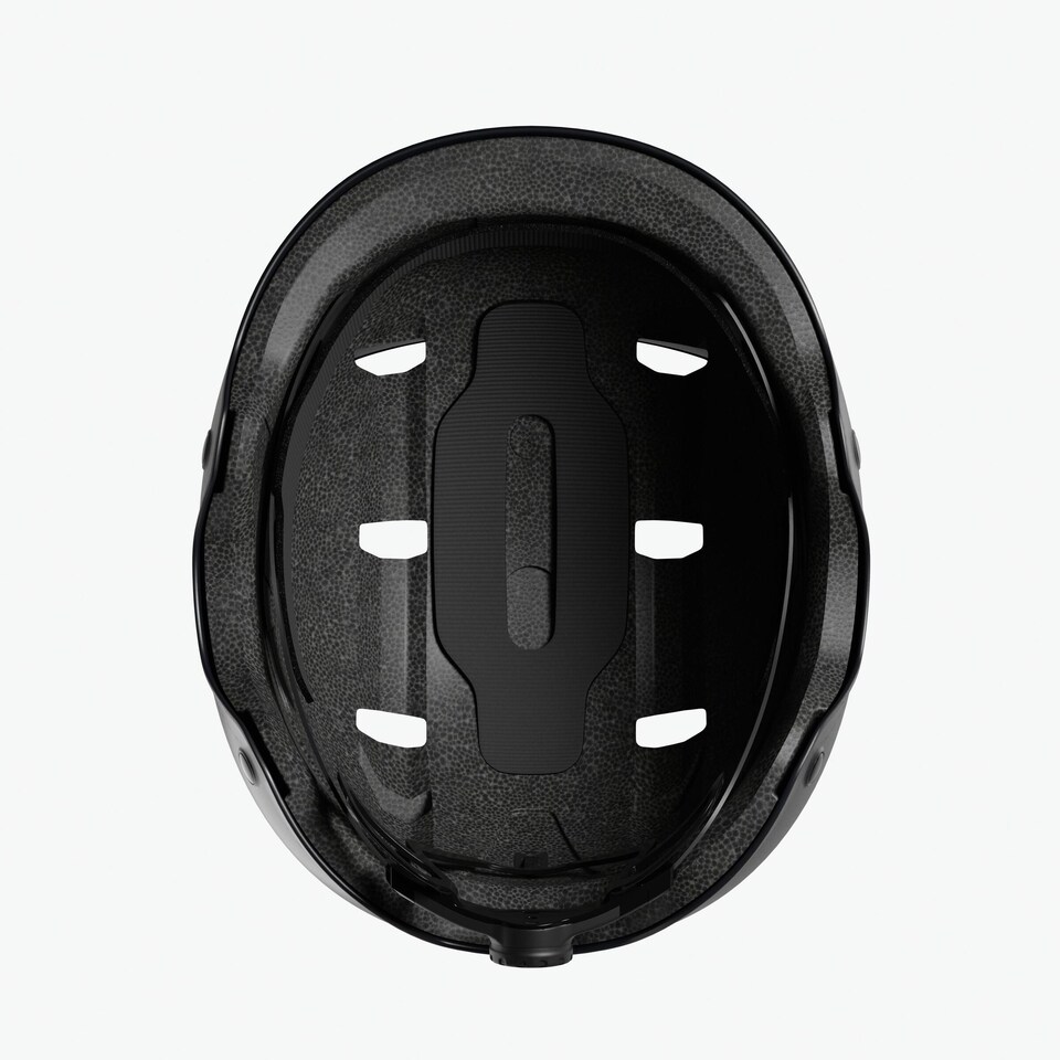 image 1 of Decathlon Children's round bicycle helmet, Move 100 - Black