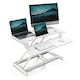image 1 of VonHaus Height Adjustable White Standing Desk Converter, 80cm Length | White