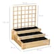 image 3 of Outsunny 3 Tier Wooden Garden Planters with Trellis for Vine Climbing Plants