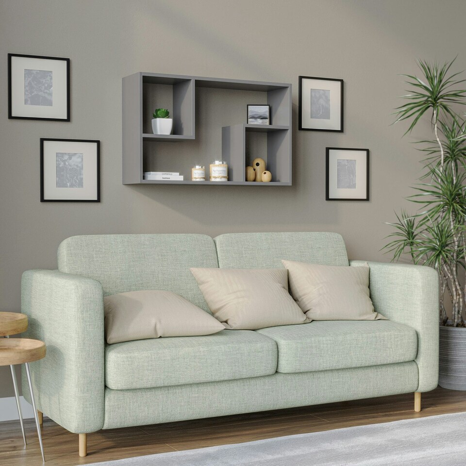 image 1 of Modular Wall Mounted Shelf Unit Brown | Unit Colour: Oak
