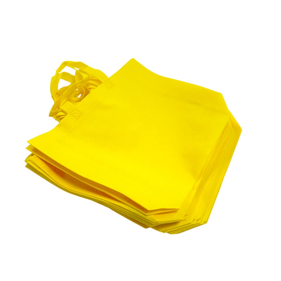 image 1 of Pack of 25 Yellow Coloured 45x35x12cm Non-Woven Bags with Handle | Yellow