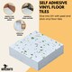 image 5 of NOVECRAFTO Vinyl Floor Tiles Self Adhesive – 12x12in Peel and Stick Flooring for Kitchen, Bathroom & Living Room – White Terrazzo Look with Flecks White | 4.65 sqm