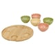 image 6 of Ceramic Bowl Set Flower Shape Pastel Serving Modern Dish Set | Multi | Multicoloured | 6 Pcs | 1