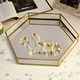 image 2 of Hexagon Metal Gold Mirror Tray | Gold | M | 1