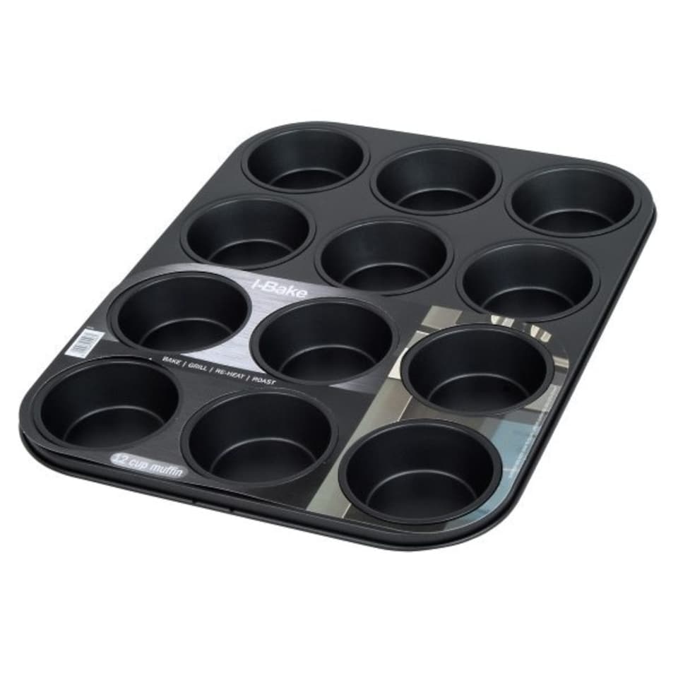 Pendeford 12 Cup Muffin Pan - Black - One Size