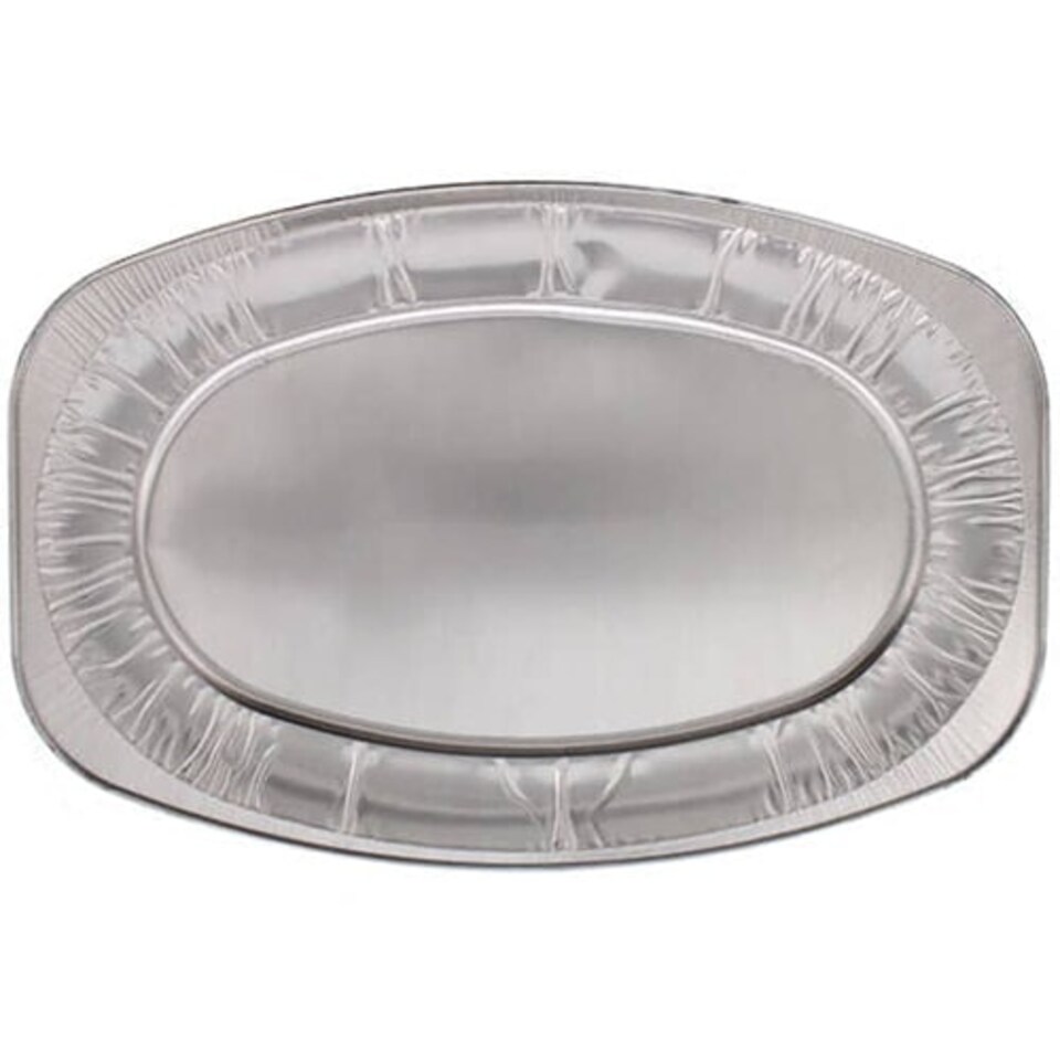 Large Oval Plain Foil Platters 55cm / 22 in - Pack of 60