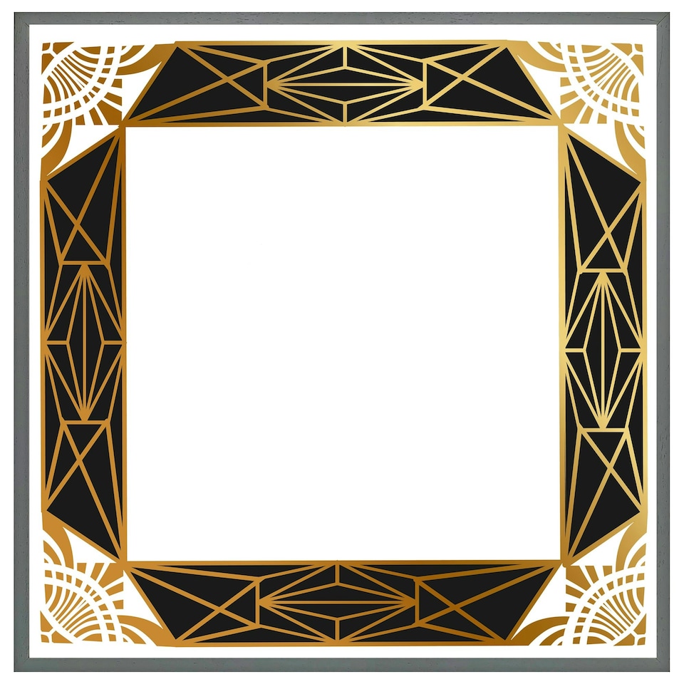 image 1 of Art deco border (Picture Frame) Grey | XL
