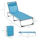 image 7 of Outsunny Folding Outdoor Reclining Sun Lounger Chair Aluminium Frame Blue