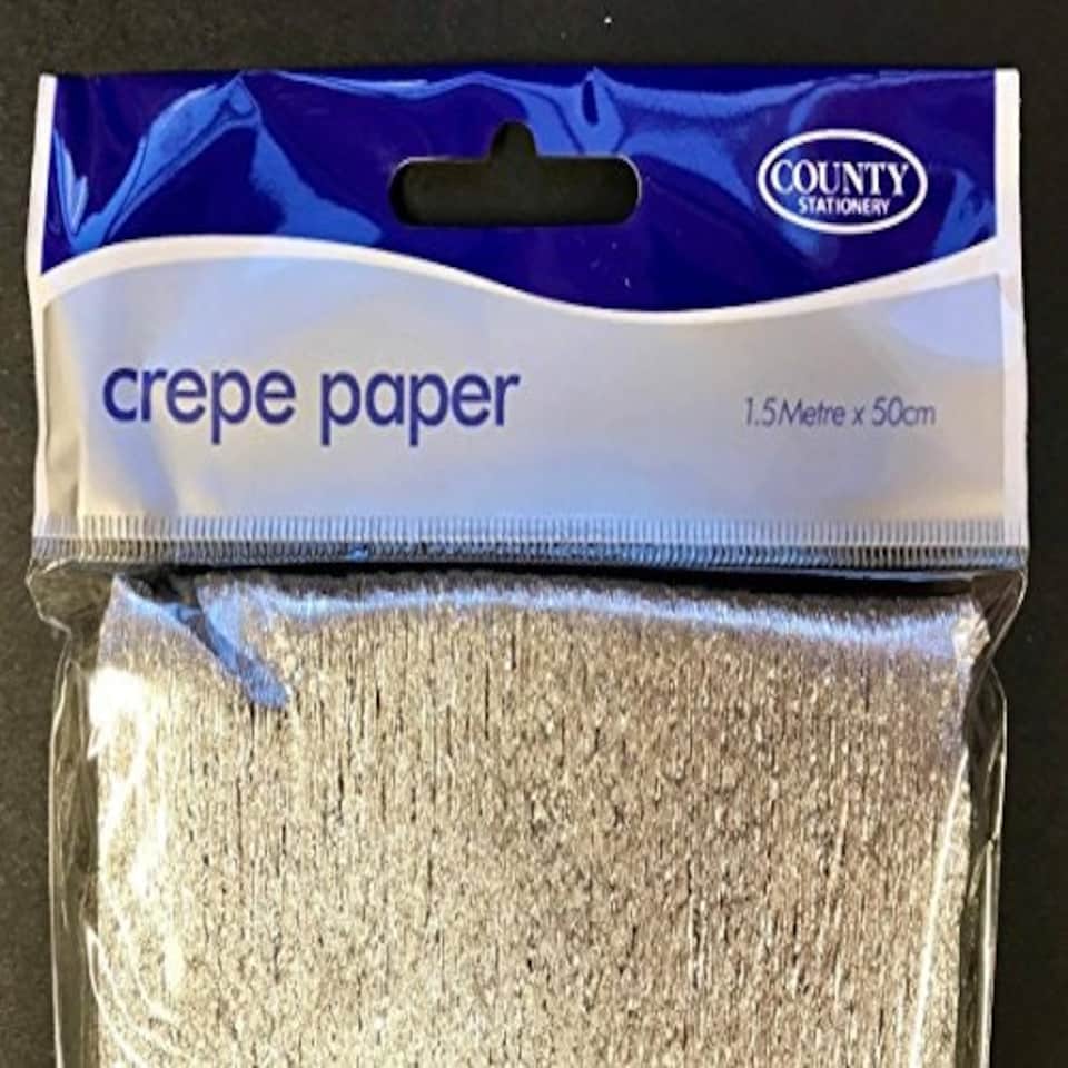 image 1 of Country Silver Crepe Paper - All Occasion . All purpose Gift 1.5m x 50cms