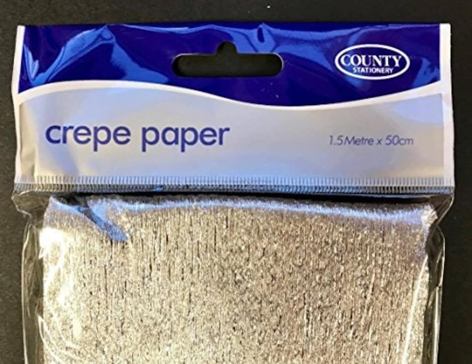 image 1 of Country Silver Crepe Paper - All Occasion . All purpose Gift 1.5m x 50cms