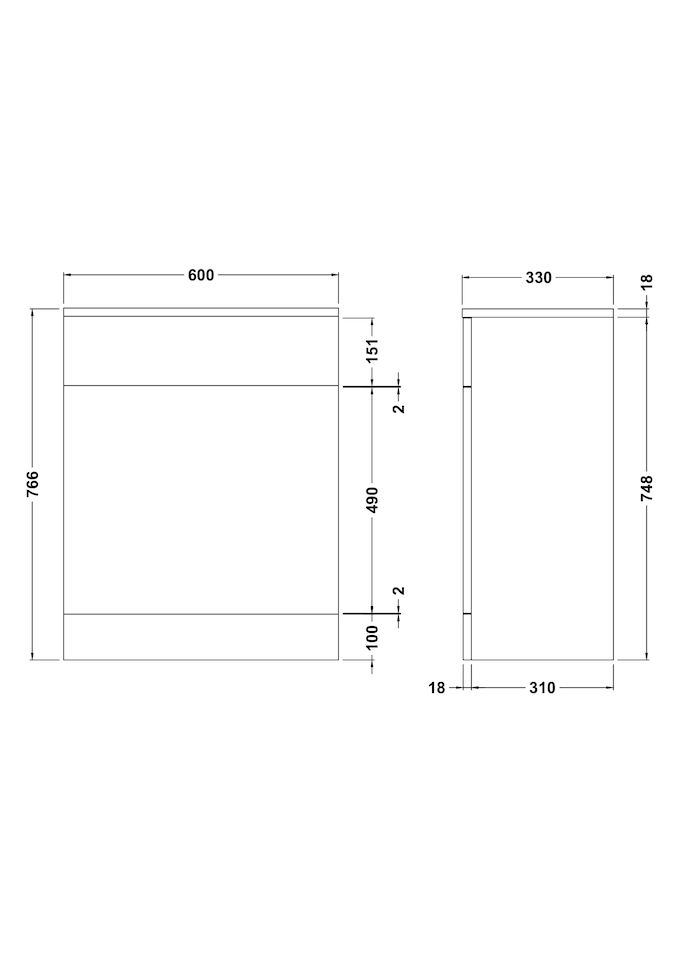 image 1 of Balterley Bathroom Rectangular Back To Wall Toilet WC Unit | White | Gloss White | 1