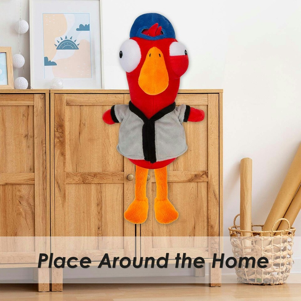 image 1 of Baseball Goose Goose Duck Soft Toy Cute Plushie Huggable Cuddly 23cm Red