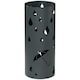 image 1 of HOMCOM Metal Umbrella Stand, Hollowed Umbrella Basket with 4 Hooks and Drip Tray
