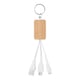 image 1 of MidOcean Clauer Bamboo 3 in 1 Keyring Charging Cable - Wood - One Size