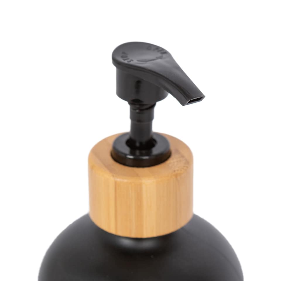 image 1 of Harbour Housewares Glass Dish Soap Dispenser - 500ml - Black