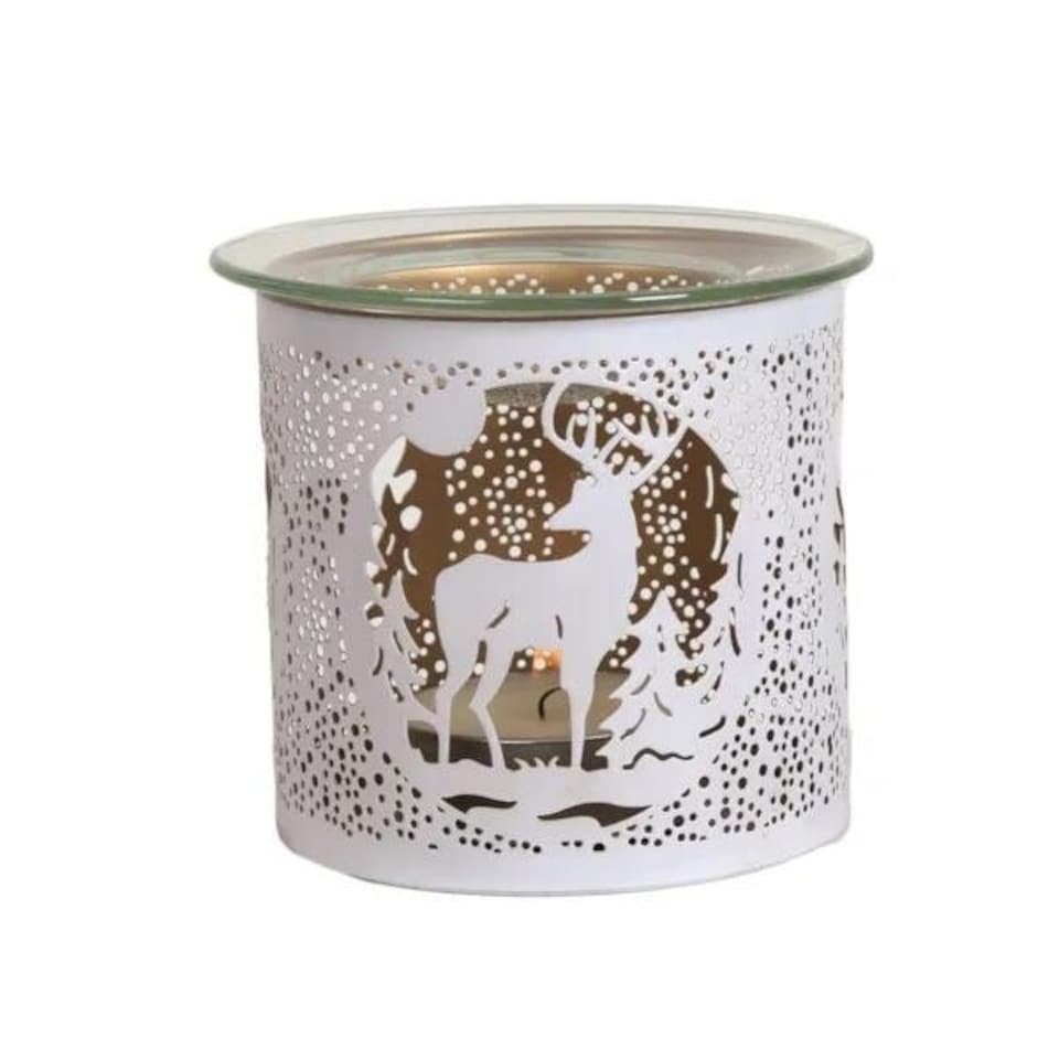 image 1 of Aroma Multi Functional Tealight Wax Melt Burner 10.5cm - Stag | White | 5