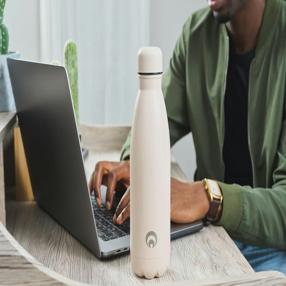 image 1 of Restore Roam Stainless Steel Insulated Thermal Bottle 500ml Grey 2 Pack