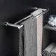 image 2 of Cosmic Wall Mounted Double Towel Round Rail with Elegant Chrome Finish Grey