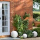 image 5 of Concrete Effect White Washed Outdoor Garden Decorative Ball D40 H38 cm