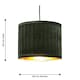 image 9 of Set of 2 Sundance - Dark Green Velvet Pleated 25cm Lamp Shades with Gold Inner | Green | Gold | Medium | 2
