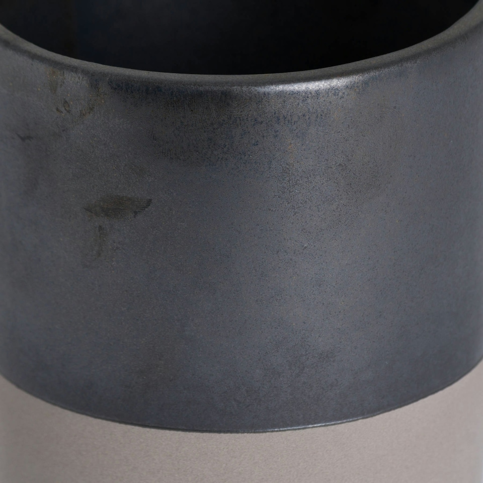 image 1 of Hill Interiors Metallic Ceramic Planter - Grey - L