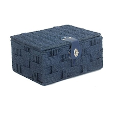 Twisted Blue Paper Picnic Basket Blue | Blue | S