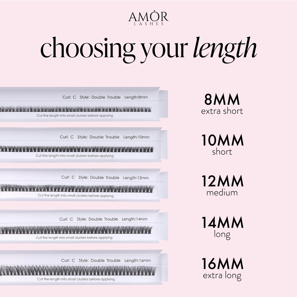 image 1 of House Of Amor - Eyelash Extensions - Double Trouble Length - Volume D Curl - Long