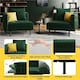 image 6 of Yaheetech Velvet Futon Sofa Bed Sleeper Sofa with 4 Pillows