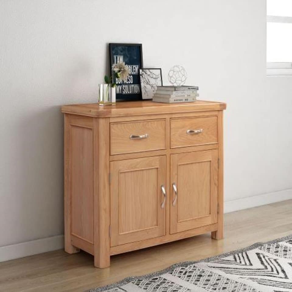 image 1 of Bologna 2 Door 2 Drawer Sideboard - L44 x W106 x H86 cm - Oak Brown