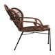 image 5 of Interiors by Premier Brown Natural Rattan Chair with Petal Designed Back, Rattan Dining Chair, Rattan Outdoor Chair for Garden Brown