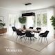 image 8 of Dining Chair Marilyn - velvet look, quilted pattern - per piece Black | Black/Black
