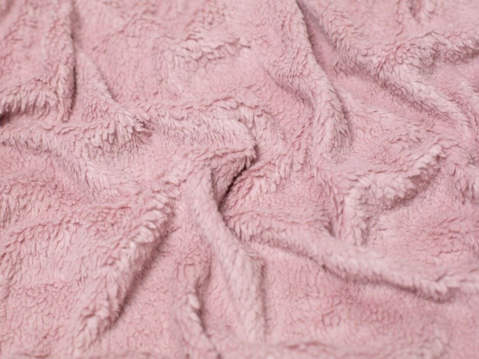 Minerva Core Range Pink Cotton Sherpa Fleece Fur Fabric for Dressmaking, Toy Making, 150cm / 59" Wide - per metre