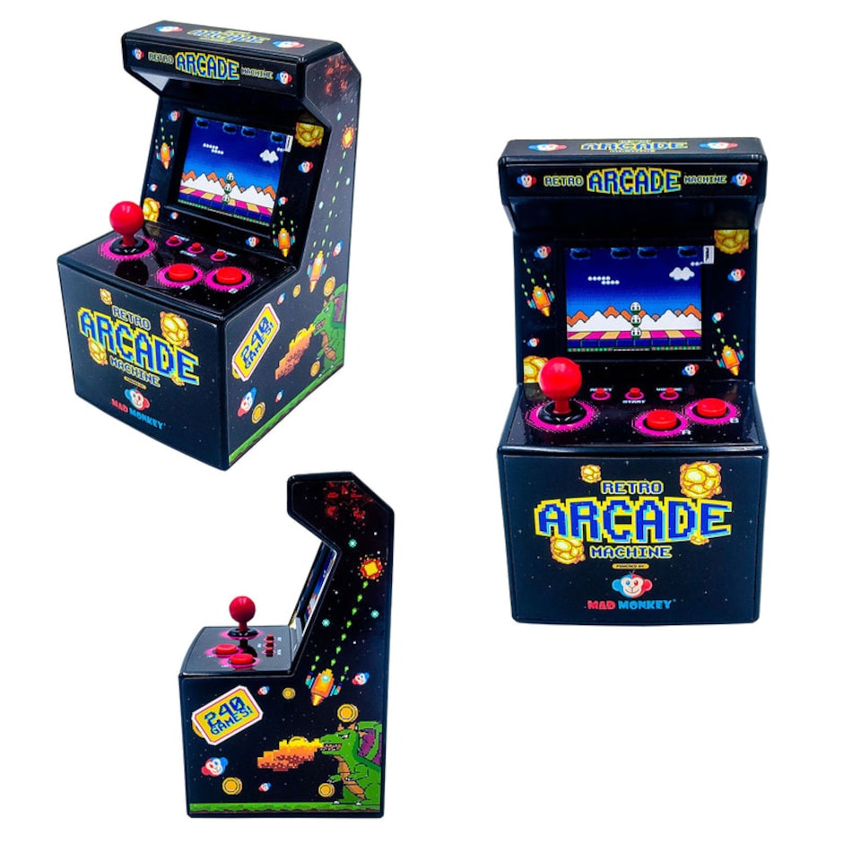 image 1 of Mad Monkey - Retro Mini Arcade Machine - 240 x 8-Bit Games