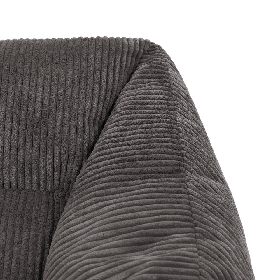 image 1 of icon Natalia Corduroy Armchair Bean Bag, Charcoal Grey
