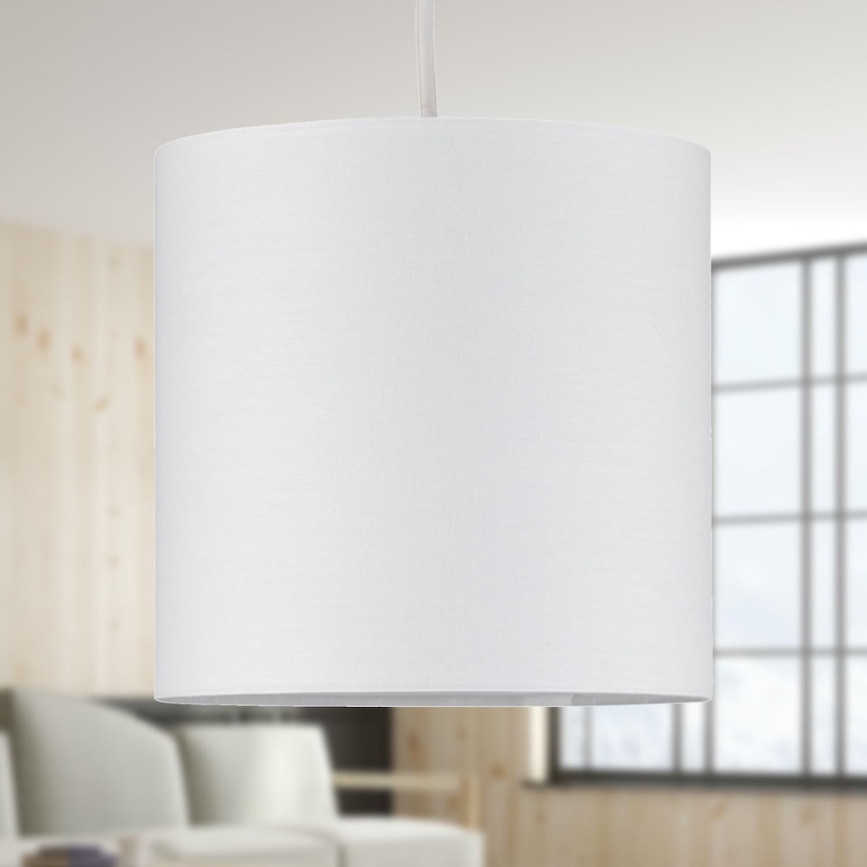 image 1 of Ivory Textured Cotton 17cm Table Lamp Shade | Cream | Small | 1
