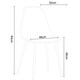 image 7 of Aspen White 80cm Square Dining Table with 4 Plastic Curve Design Chairs - Compact Modern Dining Set | White | Calico | One Size | 1