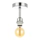 image 3 of Polished Chrome Plated Ceiling Light Fitting for Industrial Style Light Bulbs | Chrome